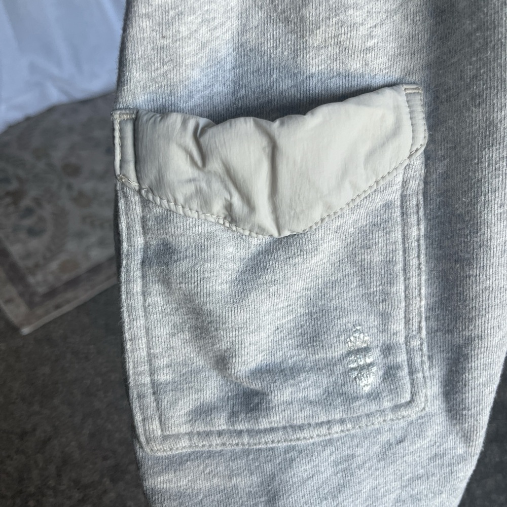 FP Movement by Free People Grey Collared Pullover Faux Crossover Hem Size L - Picture 4 of 8